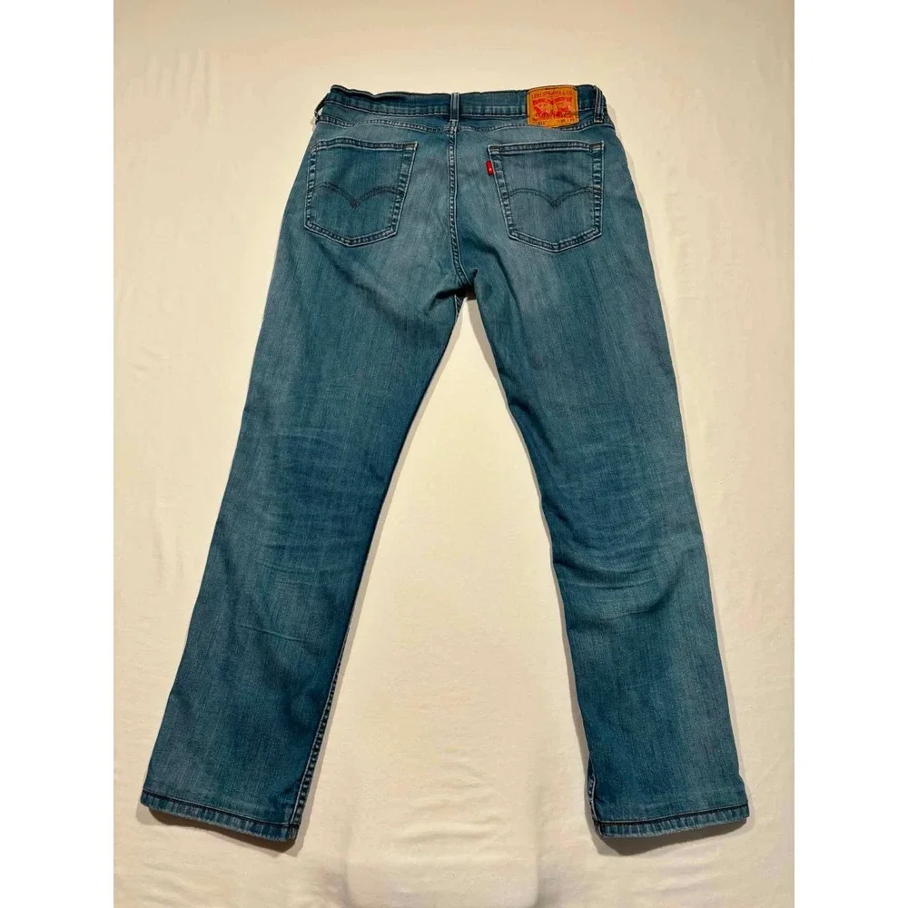 Levis 511 Slim Fit Jeans Mens 36x32‎ Medium Wash Blue Denim 5 Pocket Zip Fly